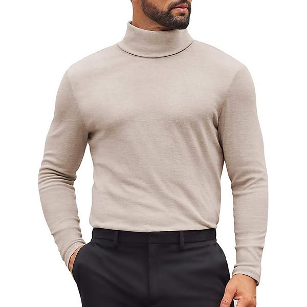 Amazon.com: Men's Zip Collar Basic Shirts Sweater Long